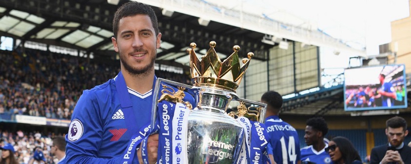 A entrada oficial de Eden Hazard para o Hall of Fame da Premier League